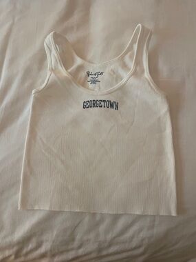 Brandy Melville Georgetown Ribbed Tank Top - Cream